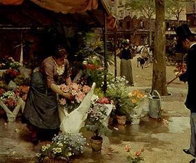 On the flower market. od Louis Marie de Schryver