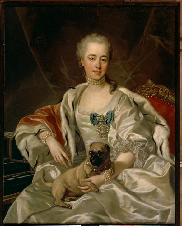Portrait of Princess E.D.Golizyn od Louis Michel van Loo