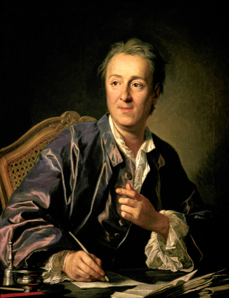 Portrait of Denis Diderot (1713-84) od Louis Michel van Loo
