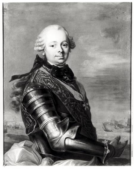 Portrait of Etienne-Francois od Louis Michel van Loo