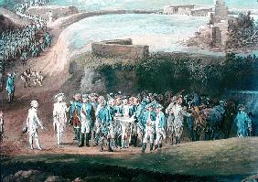 The Siege of Yorktown, 1st-17th October 1781, detail of the central group
