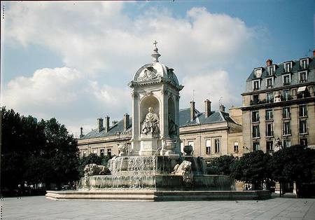 View of the Fontaine des Quatre-Eveques, Place Saint-Sulpice od Louis or Ludovico Visconti