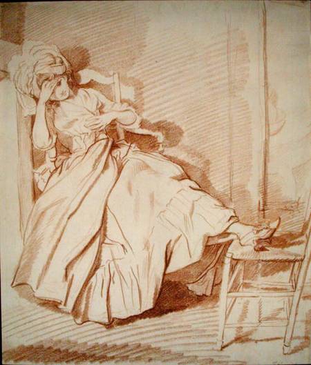 Study of a Sleeping Girl od Louis-Rolland Trinquesse