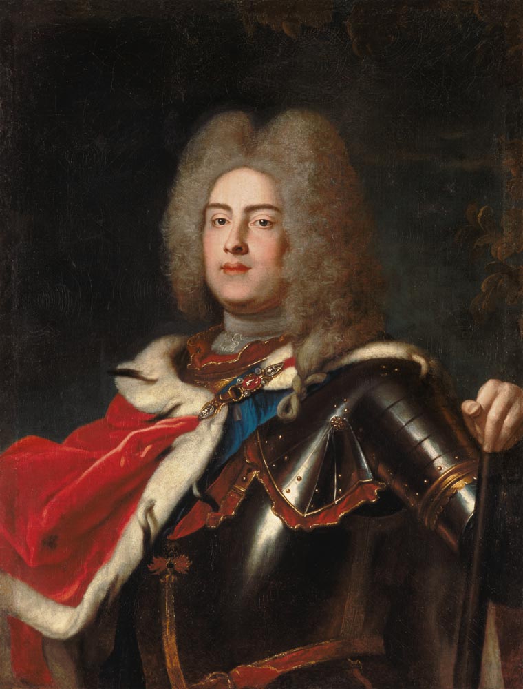 King August III. of Poland (Friedrich August II. of Saxony) od Louis Silvestre d.J.