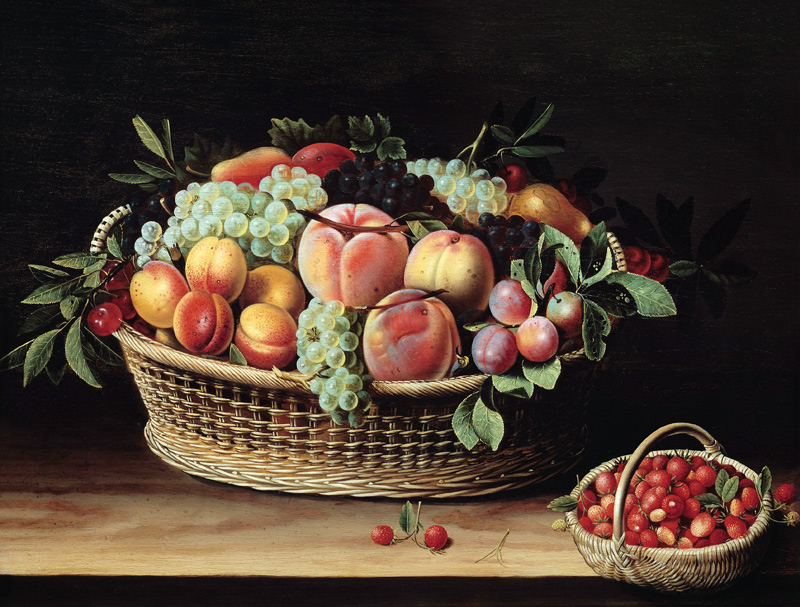 Basket of Apricots, Grapes and Strawberries od Louise Moillon