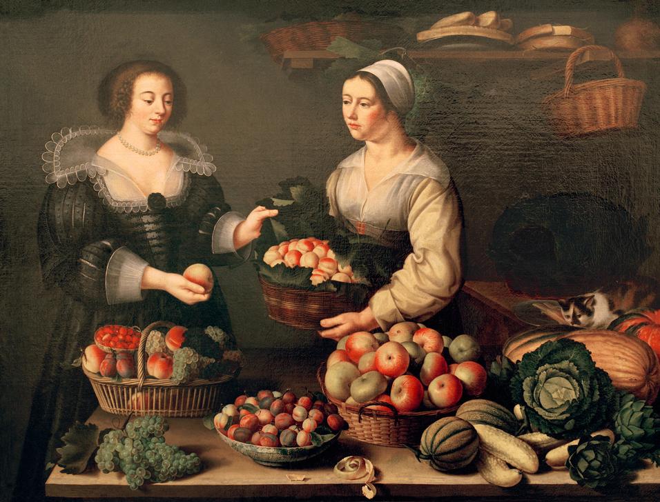 Die Früchteund Gemüseverkäuferin od Louise Moillon