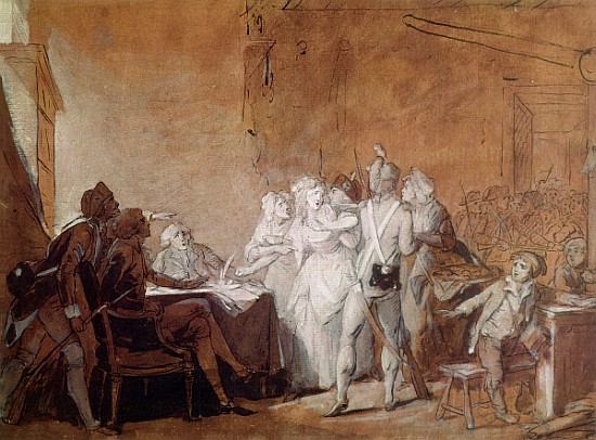 The Arrest of Charlotte Corday (1768-93) od Louis Leopold Boilly
