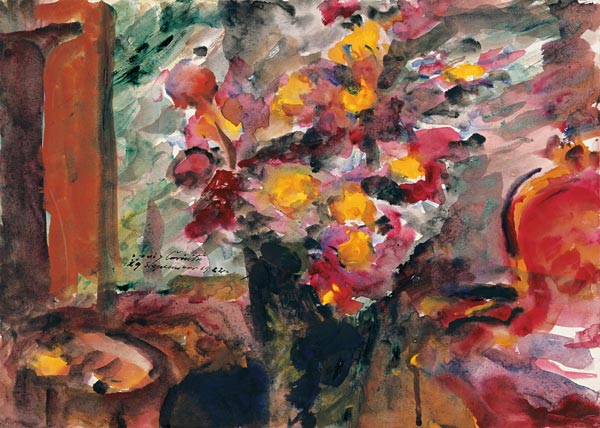 Flower Vase on a Table od Lovis Corinth