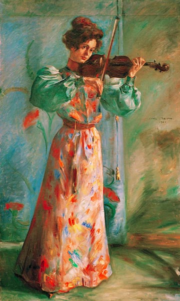 Die Geigenspielerin od Lovis Corinth