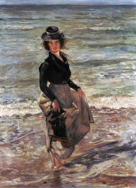 Girl on the beach. od Lovis Corinth