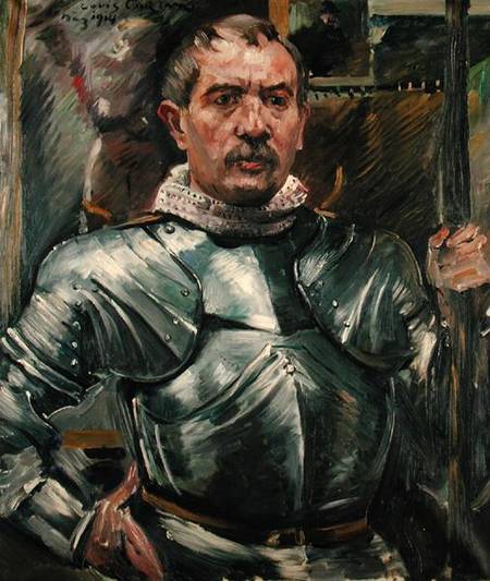 Self portrait in armour od Lovis Corinth