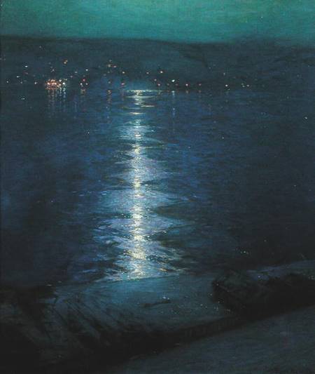 Moonlight on the River od Lowell Birge Harrison