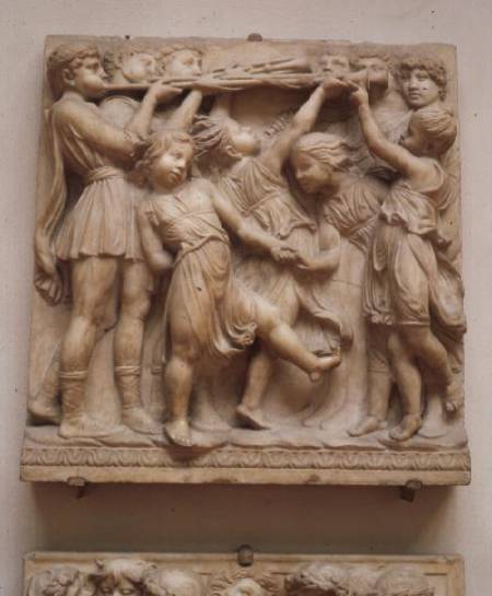 Trumpeting angels, relief from the Cantoria od Luca Della Robbia