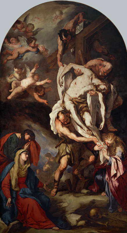 L.Giordano / Deposition fr.Cross /c.1653 od Luca Giordano