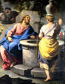 Christ and the Samariterin at the fountain od Luca Giordano