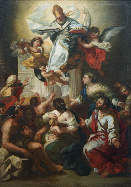 L.Giordano,hl.Nikolaus rettet Mundschenk od Luca Giordano