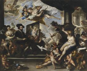 Rubens painting the Allegory of Peace