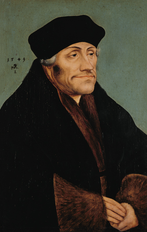 Portrait of the Erasmus of Rotterdam. od Lucas Cranach d. Ä.