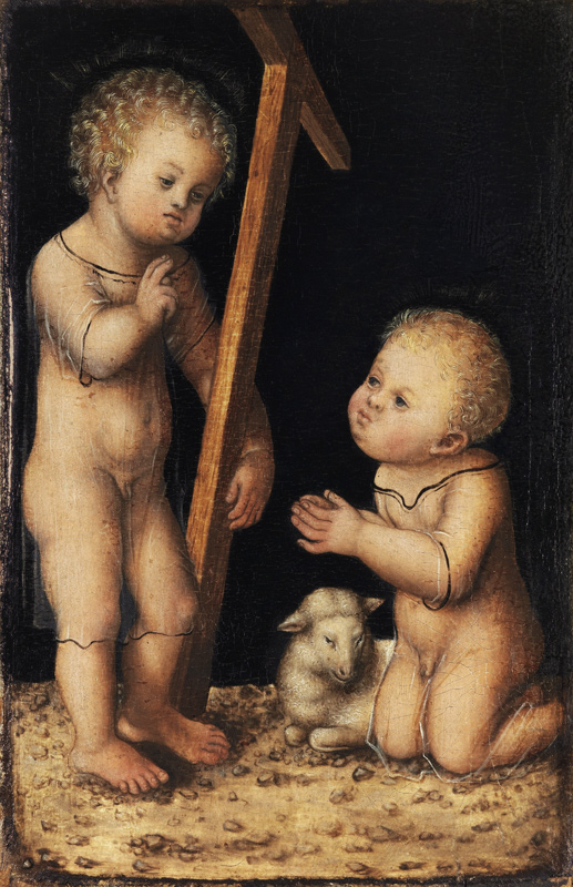 Christ and John the Baptist as Children od Lucas Cranach d. Ä.