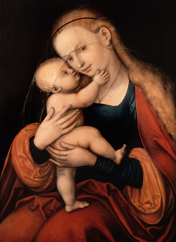 Madonna with child (Passauer picture with miraculous powers) od Lucas Cranach d. Ä.
