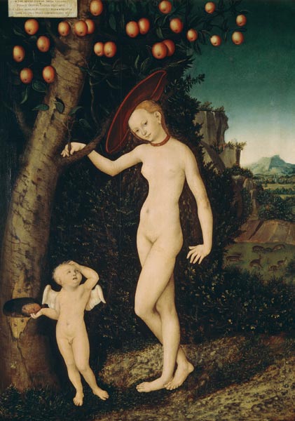 Venus and Amor as a honey thief od Lucas Cranach d. Ä.