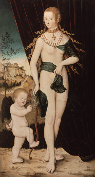 Venus and Cupido. od Lucas Cranach d. Ä.