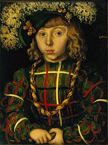 Portrait of the son of the Elector Johann of the constant of Saxony od Lucas Cranach d. Ä.