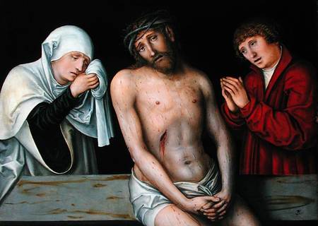 Christ as the Man of Sorrows with the Virgin and St. John od Lucas Cranach d. Ä.