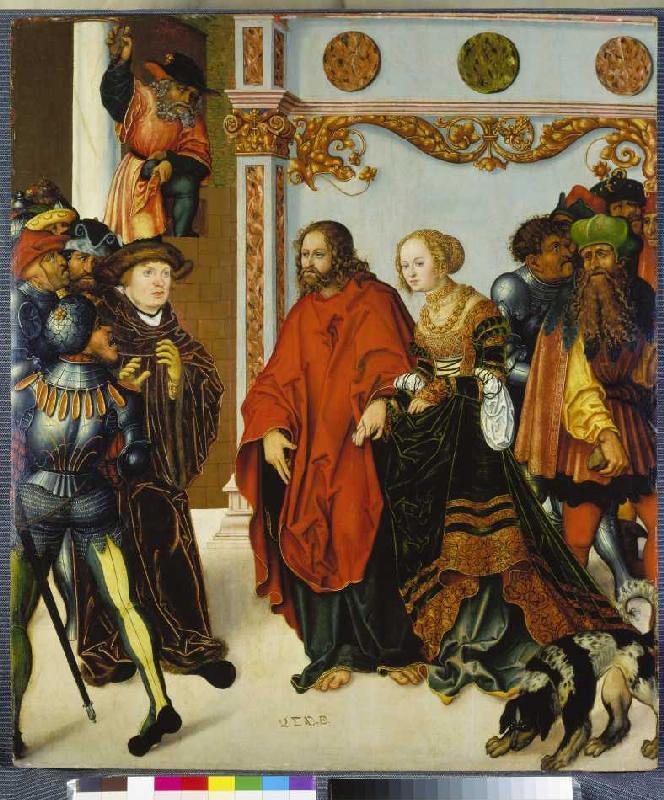 Christ and the adulteress od Lucas Cranach d. Ä.