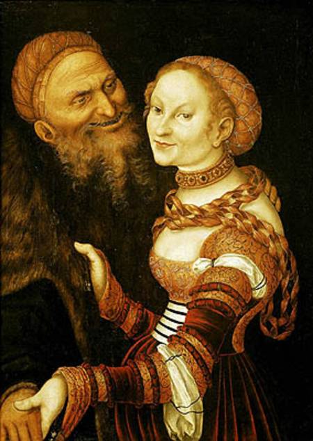 The Courtesan and the Old Man od Lucas Cranach d. Ä.
