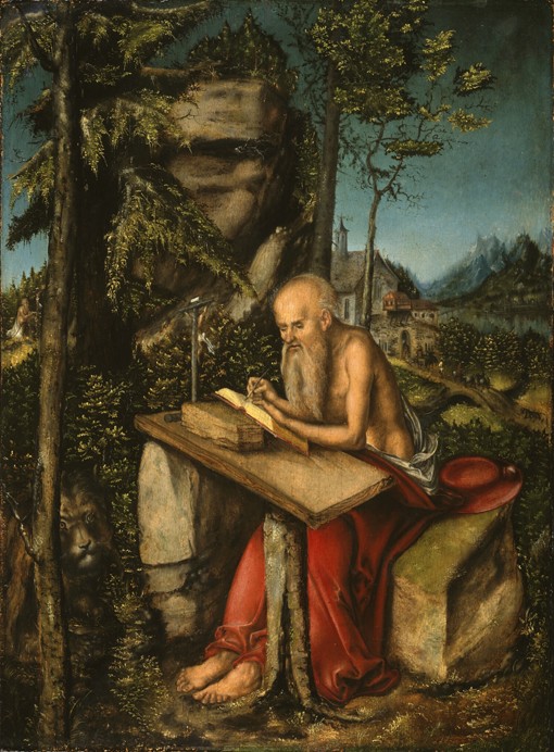 Saint Jerome in a Rocky Landscape od Lucas Cranach d. Ä.