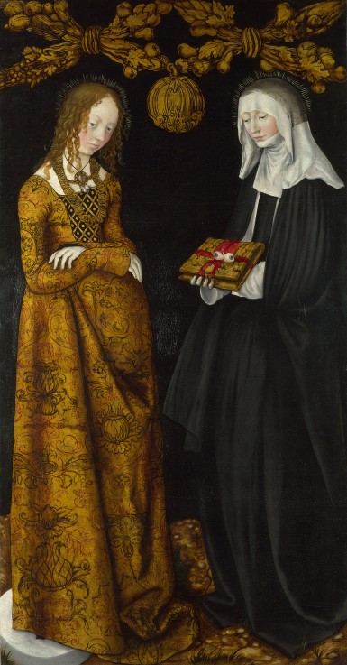 Saints Christina and Ottilia od Lucas Cranach d. Ä.