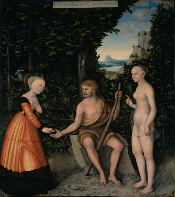 The Choice of Heracles (From The Labours of Hercules) od Lucas Cranach d. Ä.