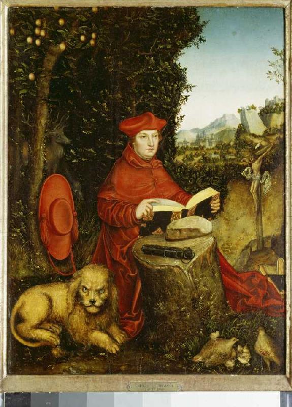 Reading, the St. Hieronymus, in the landscape. od Lucas Cranach d. Ä.