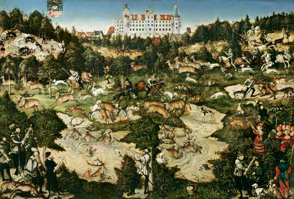 Hunt in Torgau in honour of Karls V. od Lucas Cranach d. Ä.