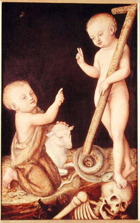 The Infant Christ Triumphing over Death and the Infant St. John the Baptist od Lucas Cranach d. Ä.