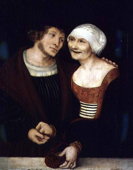 The Infatuated Old Woman od Lucas Cranach d. Ä.