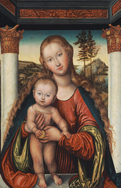 The virgin with the child (Madonna Polenska) od Lucas Cranach d. Ä.
