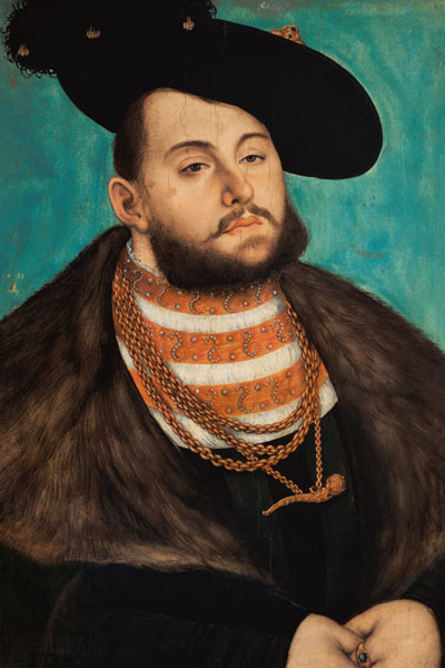 Elector Johann Friedrich of the Grossmütige of Saxony od Lucas Cranach d. Ä.