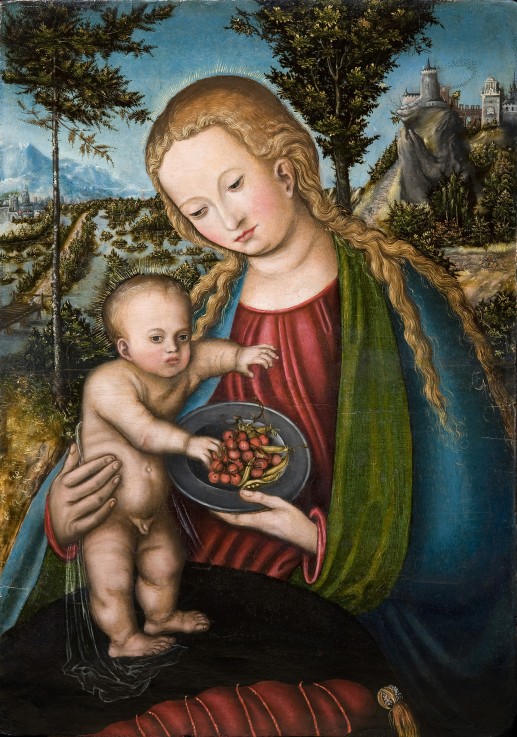 Virgin with Cherries od Lucas Cranach d. Ä.