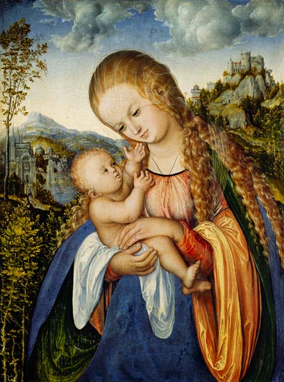 Maria with the child od Lucas Cranach d. Ä.