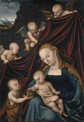 The Virgin and Child with Saint John and Angels