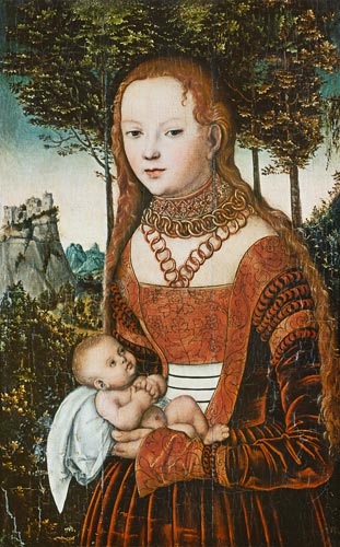 Mother with child. od Lucas Cranach d. Ä.