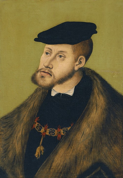 Portrait of the Emperor Charles V (1500-1558) od Lucas Cranach d. Ä.