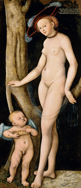 Venus and Cupido with a honeycomb od Lucas Cranach d. Ä.