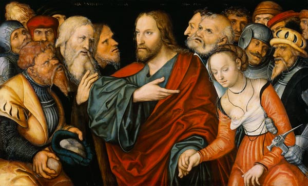 Christ and the adulteress od Lucas Cranach d. J.