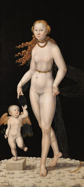 Venus and Amor od Lucas Cranach d. J.
