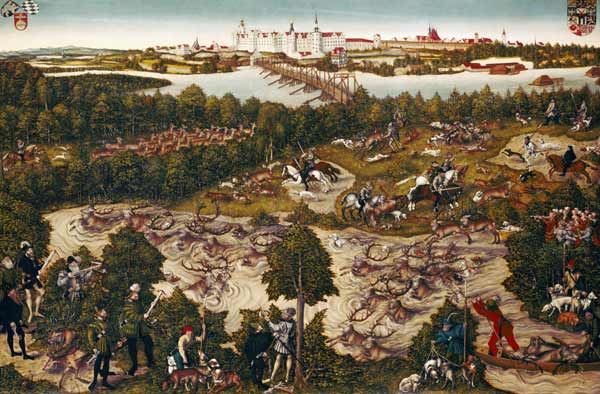 The Stag Hunt of Elector John Frederick the "Magnanimous" od Lucas Cranach d. J.