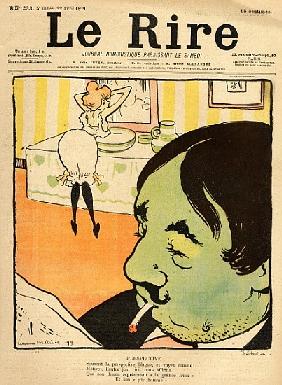 Humorous cartoon from the front cover of ''Le Rire'', 22nd April 1899