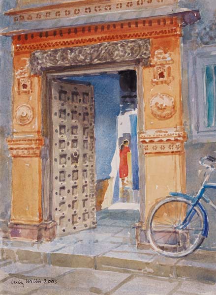 In the Old Town, Bhuj, 2003 (w/c on paper)  od Lucy Willis